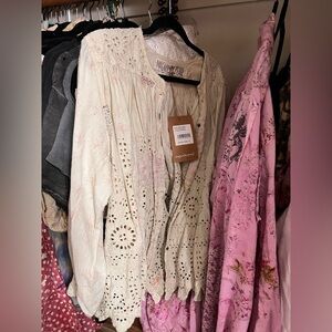 *SOLD* Magnolia Pearl Eyelet Flannery Smock JACKET 682-PORRI-OS